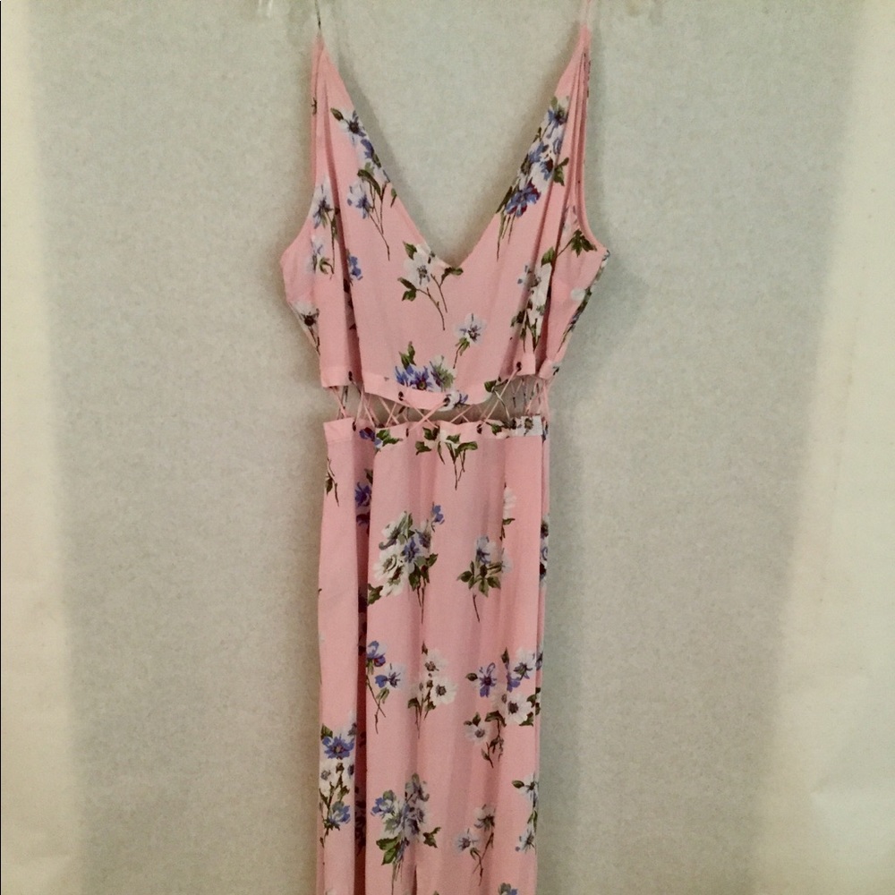 Topshop floral pink dress
